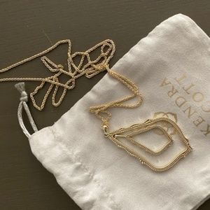 Simon Long Pendant Necklace In Gold